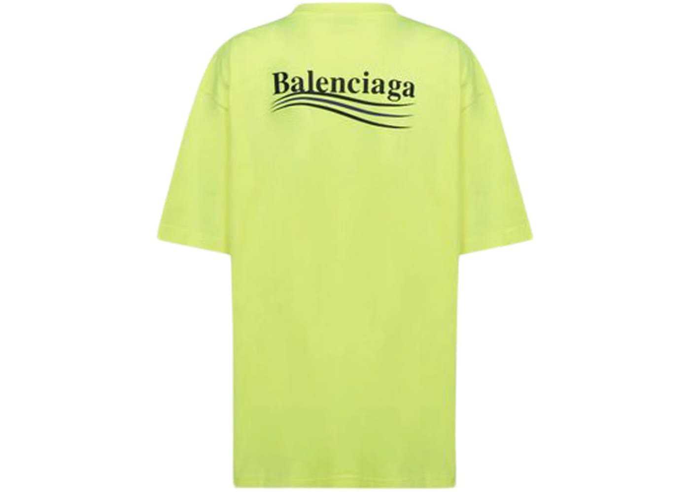 Balenciaga Political Campaign Large Fit T-Shirt Fluo Yellow