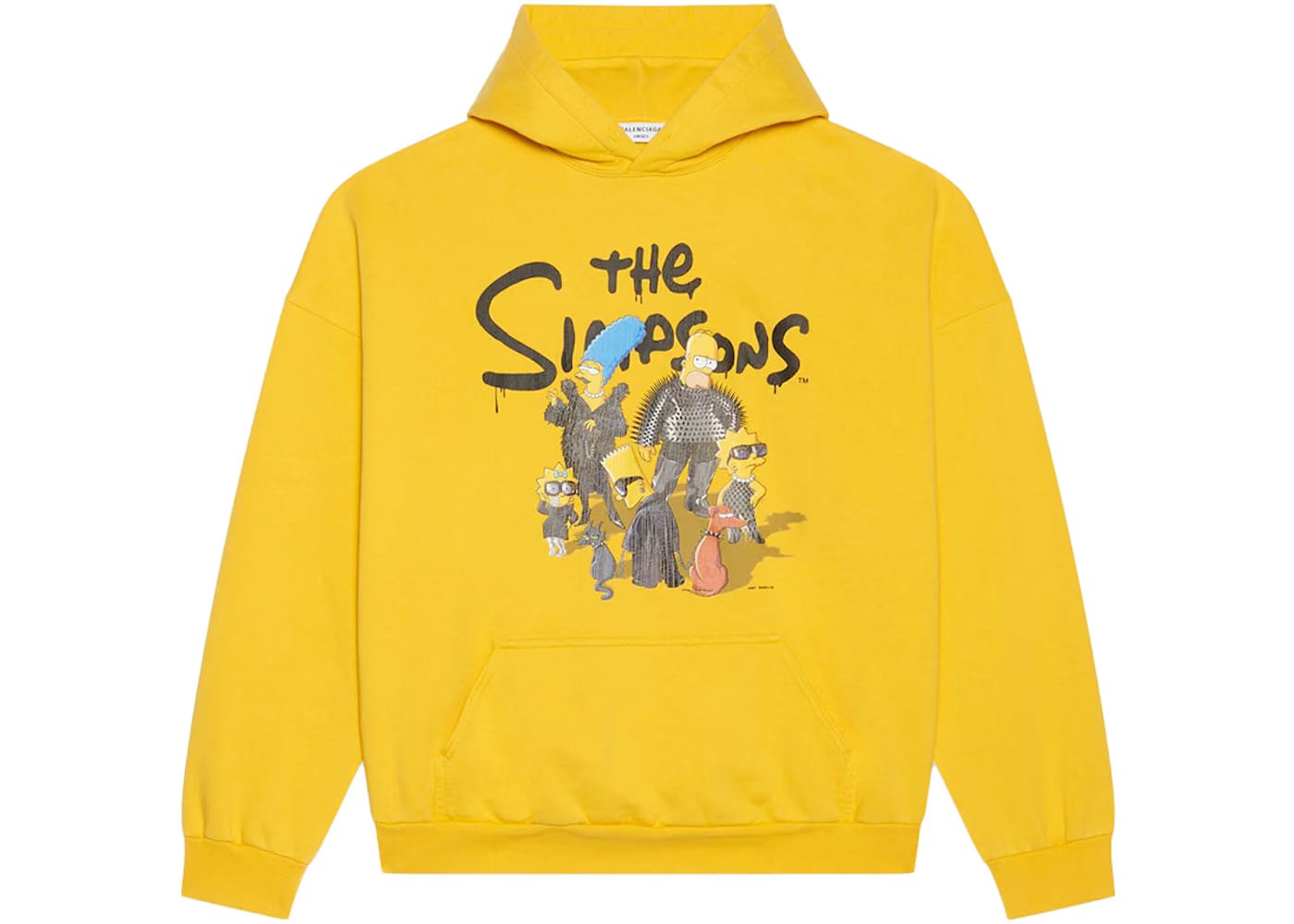 Balenciaga x The Simpsons Womens Wide Fit Hoodie Yellow