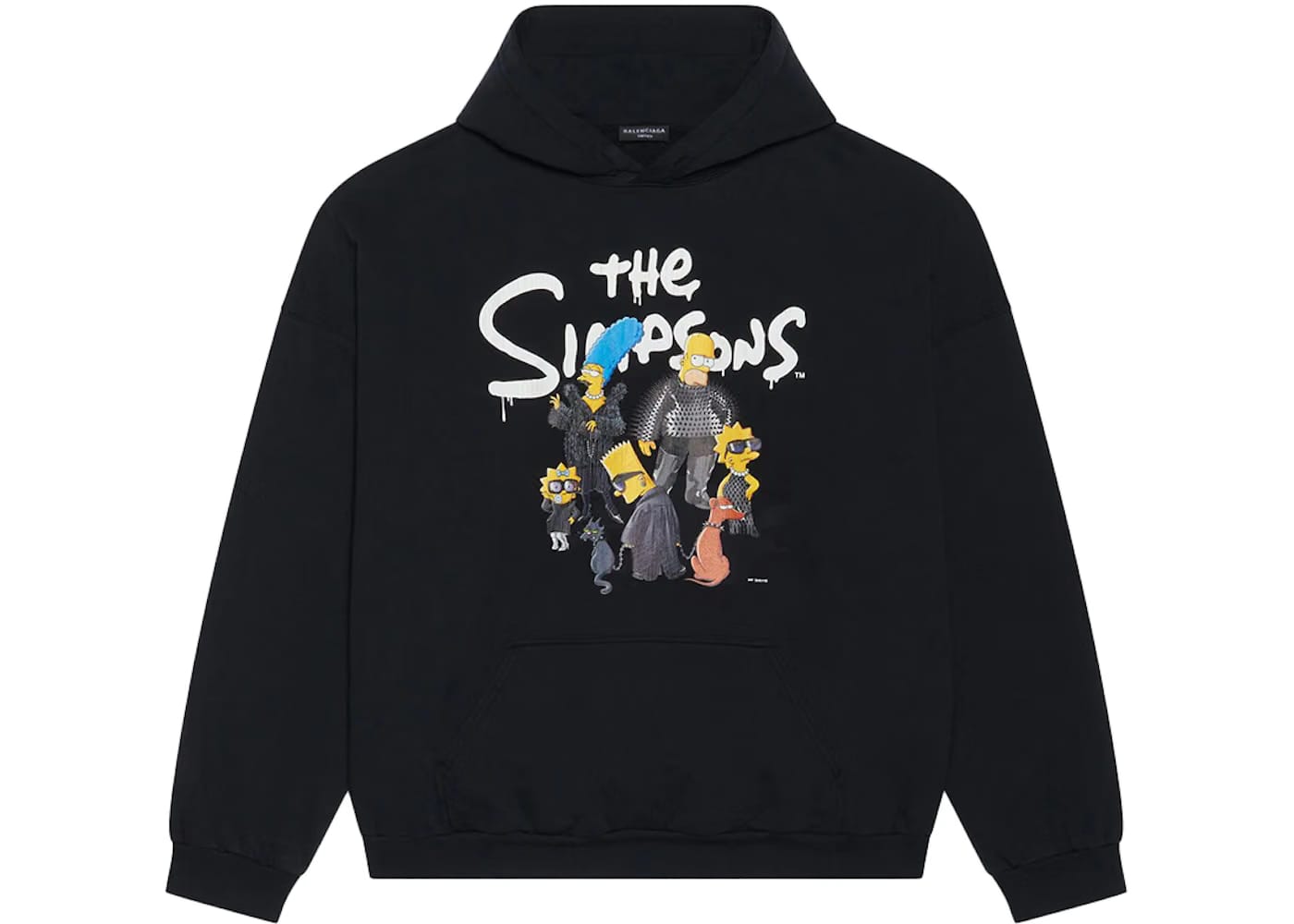 Balenciaga x The Simpsons Womens Wide Fit Hoodie Black