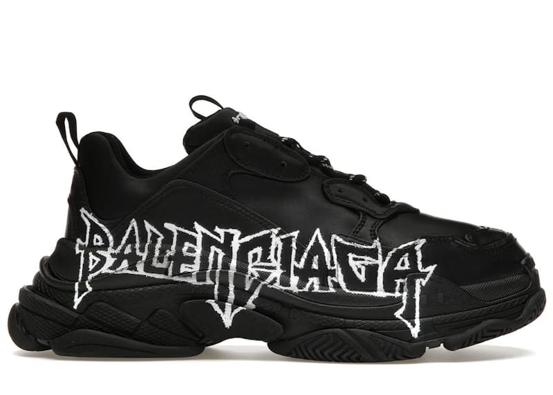 Balenciaga Triple S DIY Metal Artwork Black