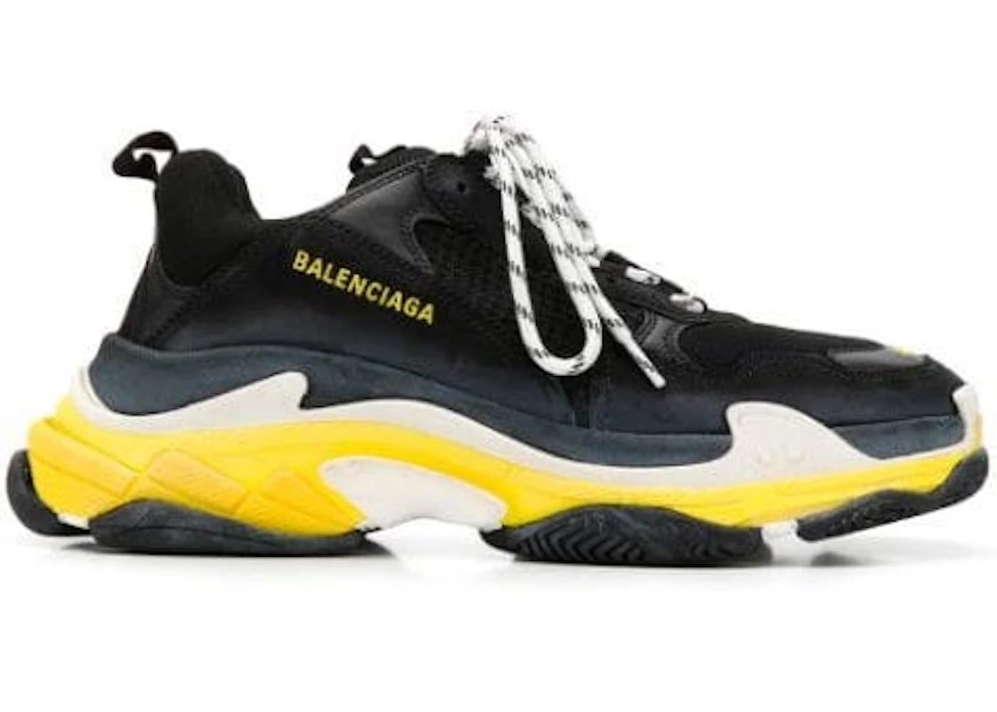 Balenciaga Triple S Black Yellow White