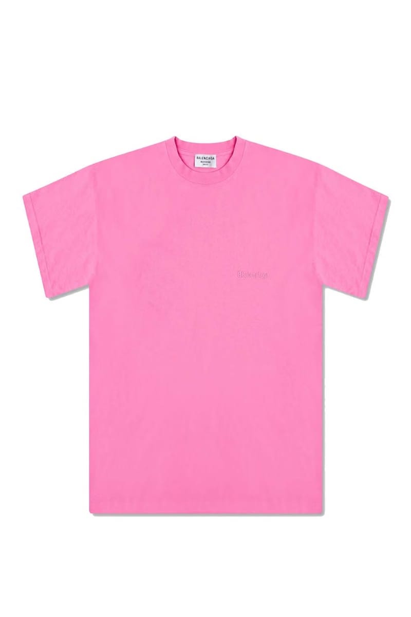 Balenciaga Logo T-Shirt Pink