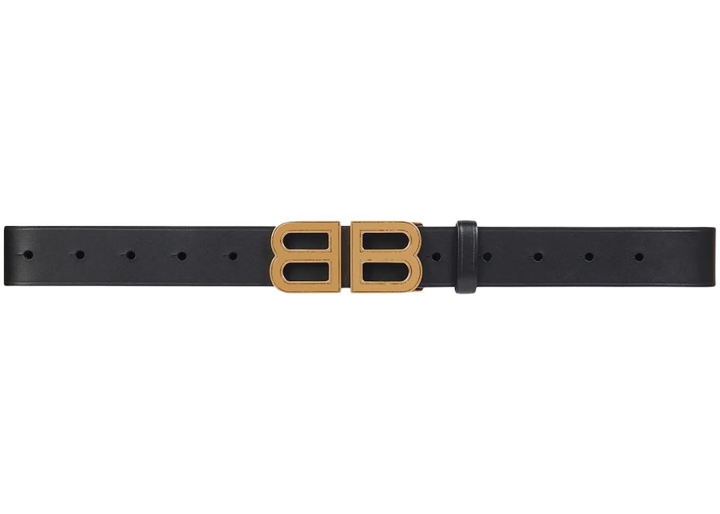 Balenciaga BB Hourglass Belt Medium Black/Aged Gold