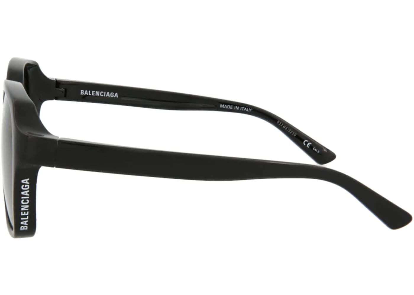 Balenciaga Square Rectangle Sunglasses Black/Black/Grey (BB0153SA-30011226-001)