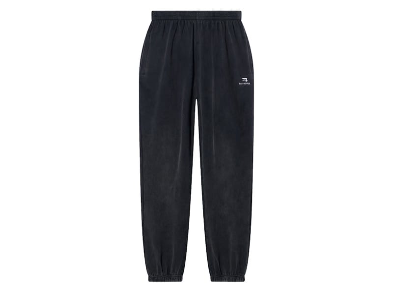 Balenciaga Women's Sporty B Stretch Knee Sweatpants Black/White