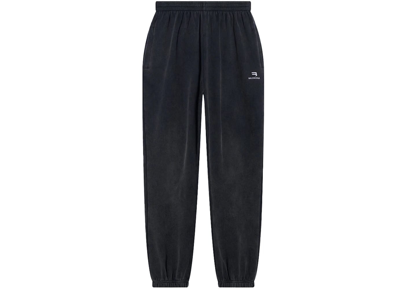 Balenciaga Women's Sporty B Stretch Knee Sweatpants Black/White