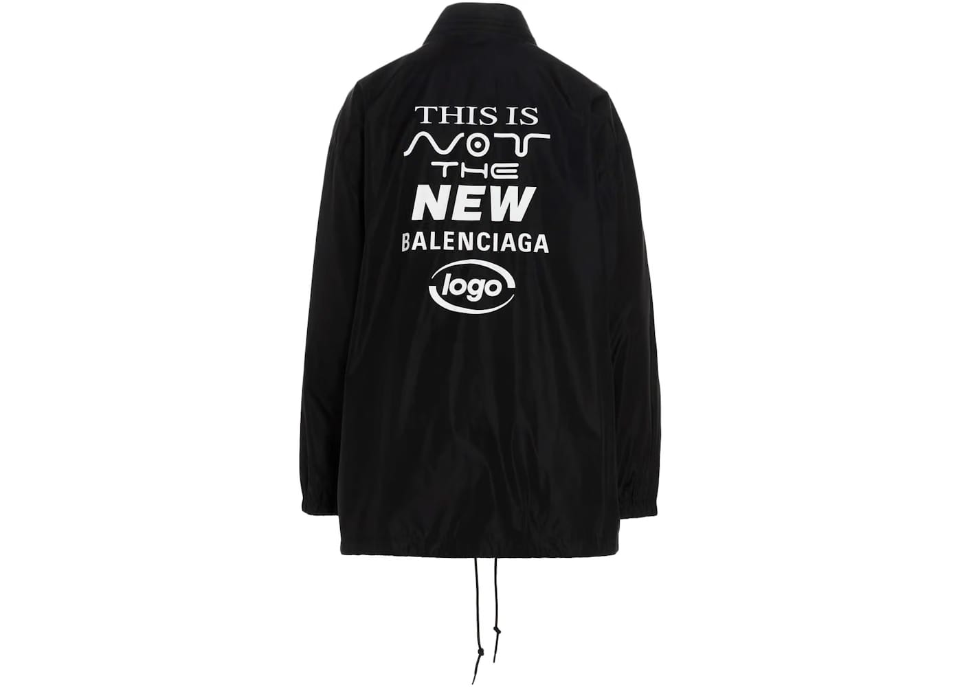 Balenciaga Women Logo Windbreaker Jacket Black
