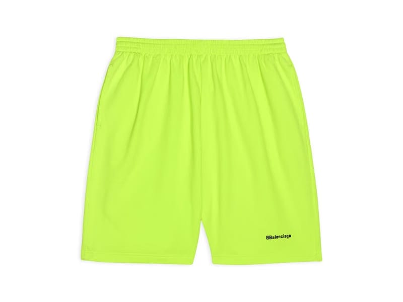 Balenciaga BB Corp Sweat Shorts Fluo Yellow/Black