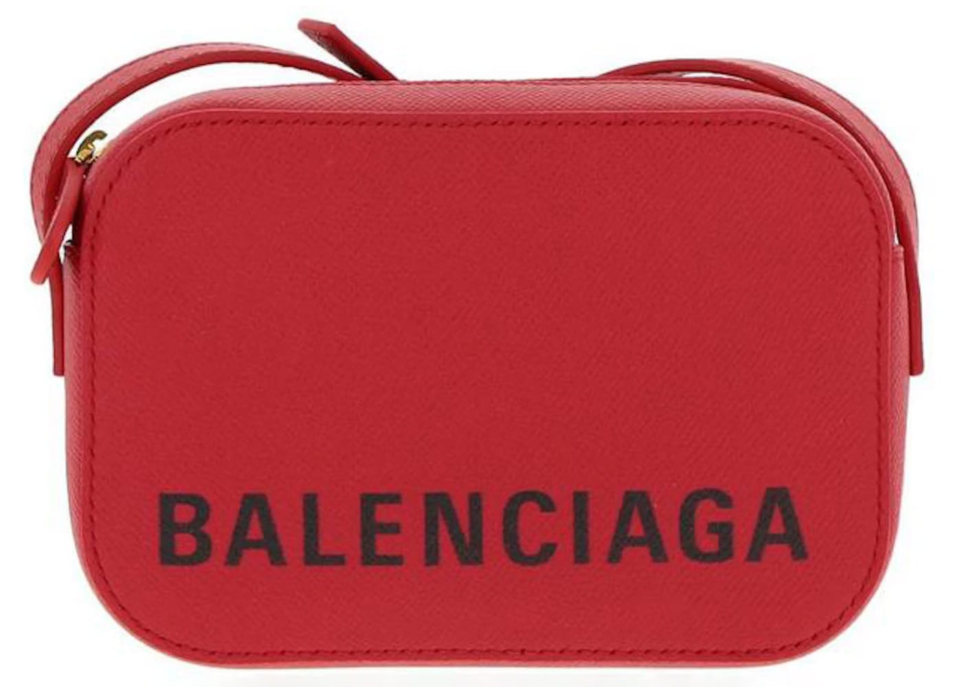 Balenciaga Logo Crossbody Bag Red