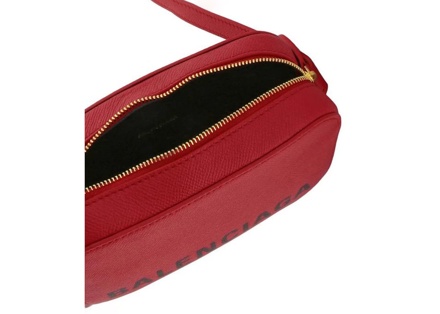 Balenciaga Logo Crossbody Bag Red