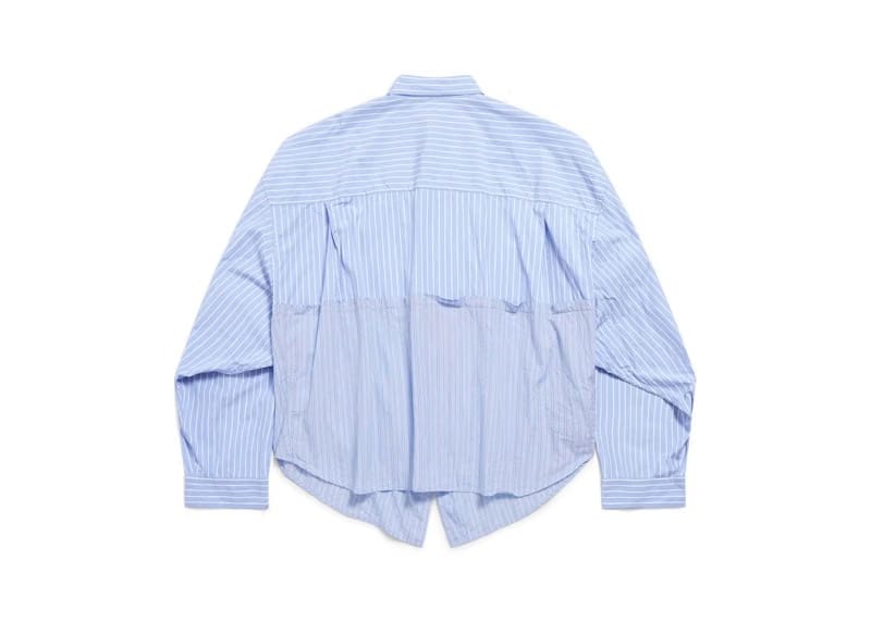 Balenciaga Cut Up Shirt Blue/White
