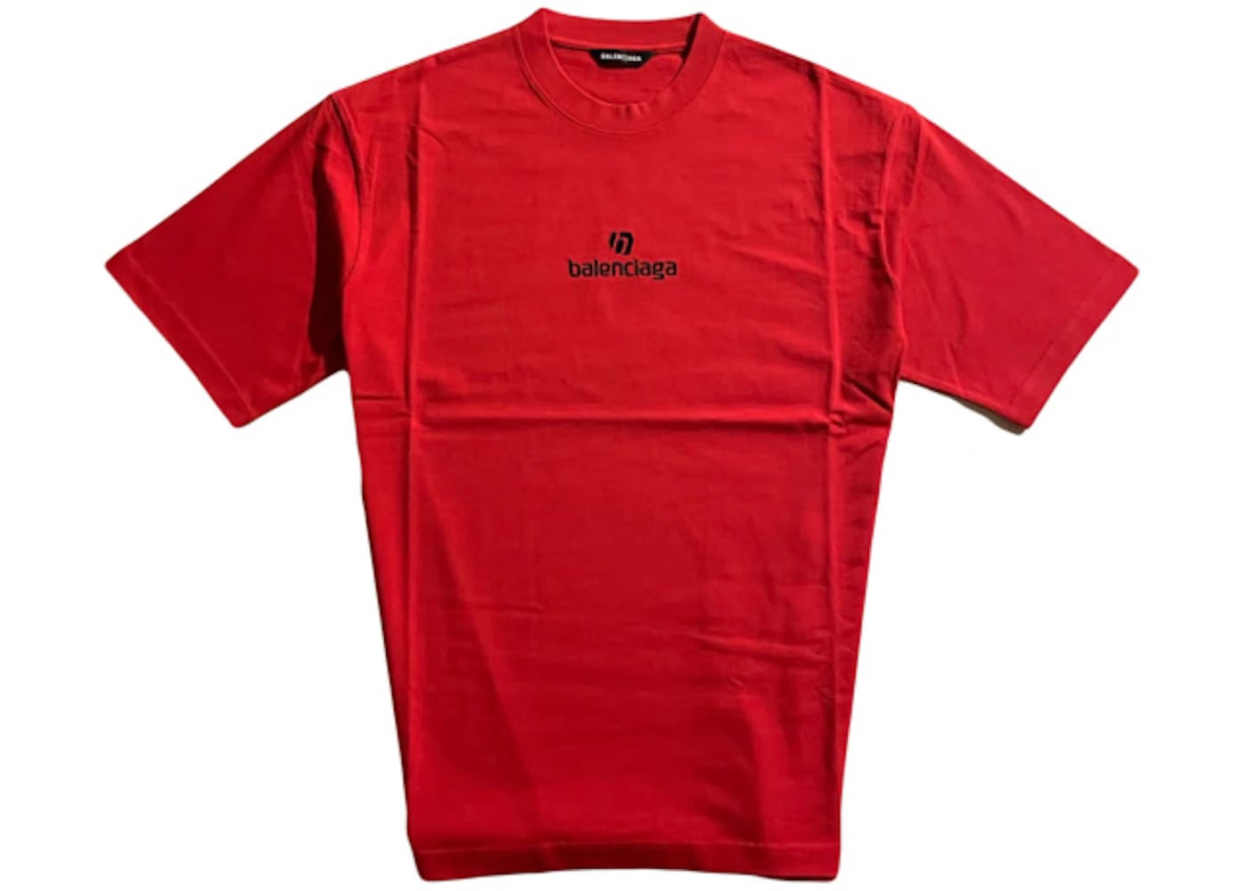 Balenciaga Sponsor Logo Small Fit T-Shirt Red