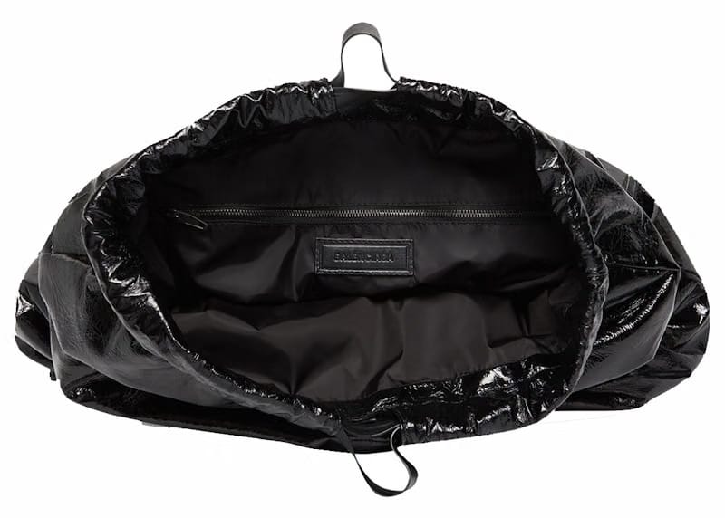 Balenciaga Trash Bag Large Pouch Black