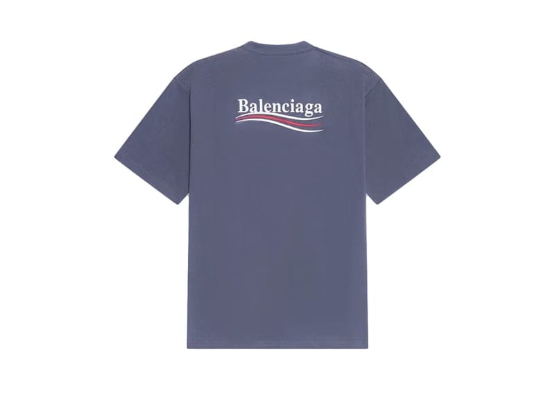 Balenciaga Political Campaign Small Fit T-Shirt Dark Grey/White