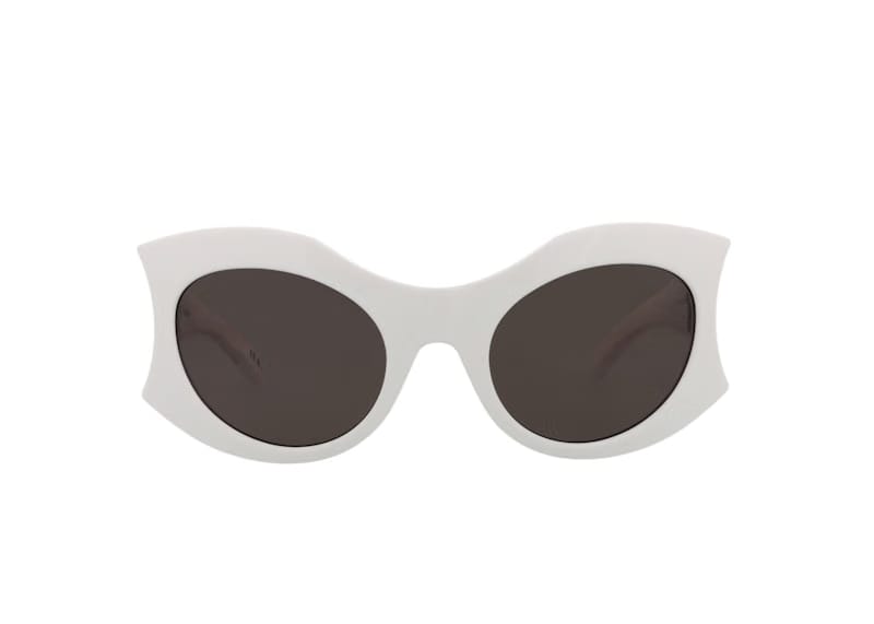 Balenciaga Cat Eye Sunglasses White/Grey (BB0256S-30013971-003)