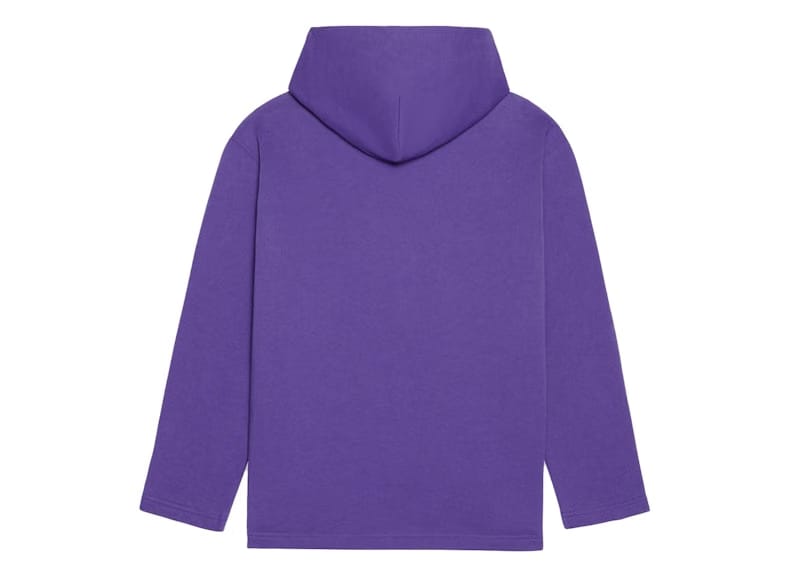 Balenciaga Womens Bebe Cropped Hoodie Purple