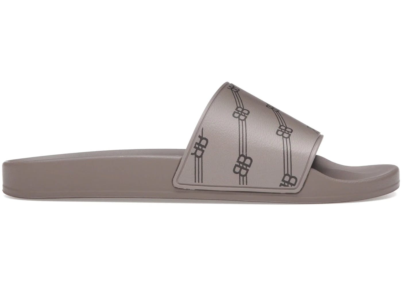 Balenciaga Monogram Slides Light Brown Black