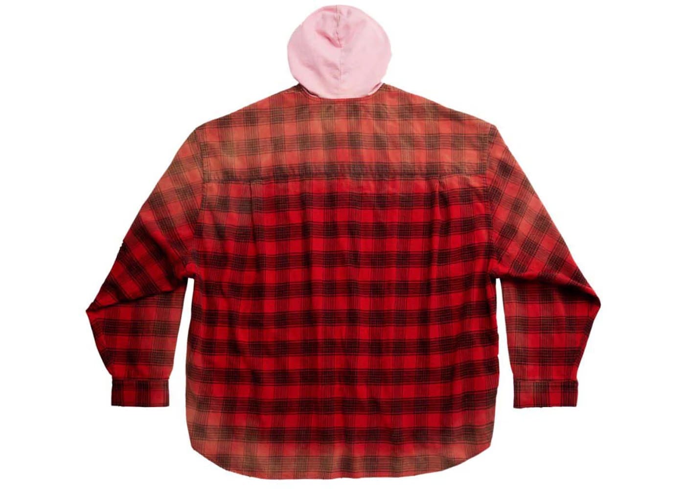 Balenciaga Hooded Shirt Intense Red/Black