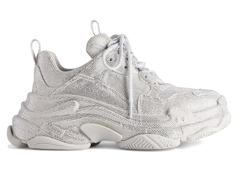 Balenciaga Triple S Light Grey Rhinestones (Women's)