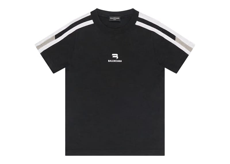 Balenciaga Sporty B Shrunk T-Shirt Black/Grey/White