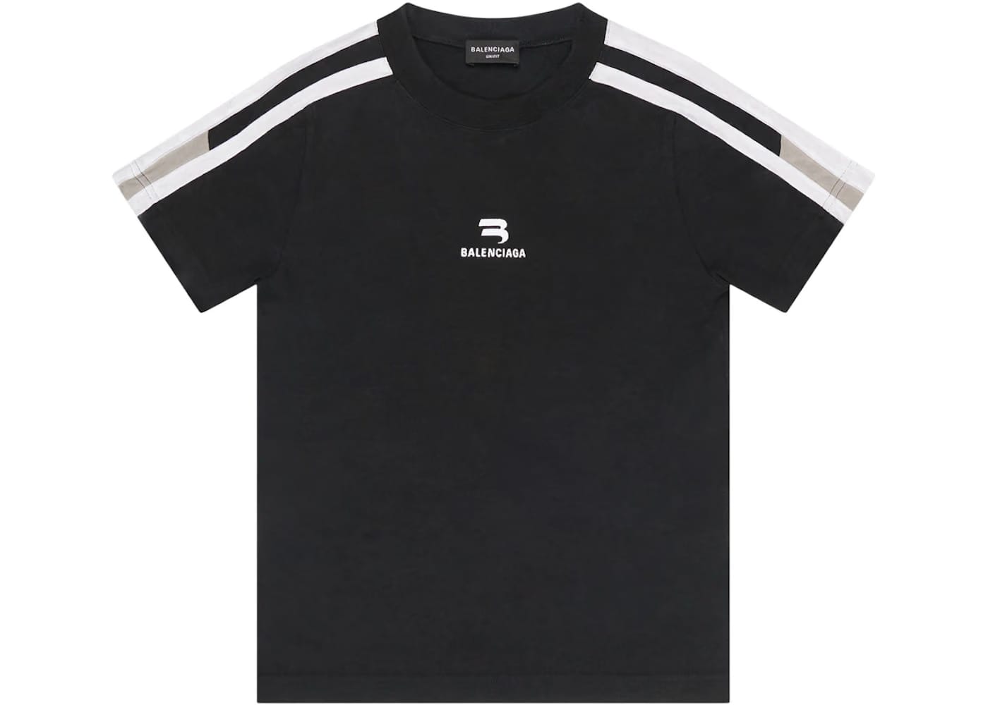 Balenciaga Sporty B Shrunk T-Shirt Black/Grey/White