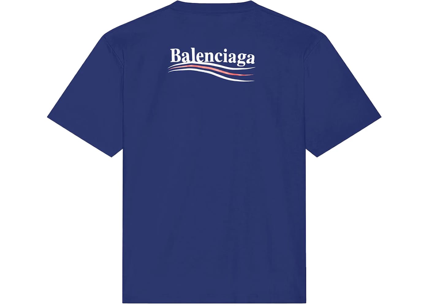 Balenciaga Logo Print T-Shirt Pacific Blue/White