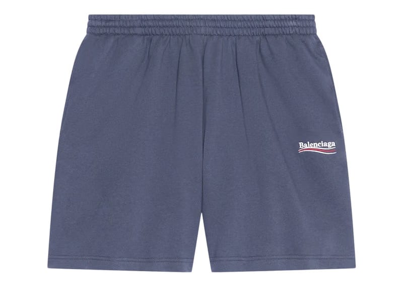 Balenciaga Political Campaign Large Fit Sweat Shorts Dark Grey/White