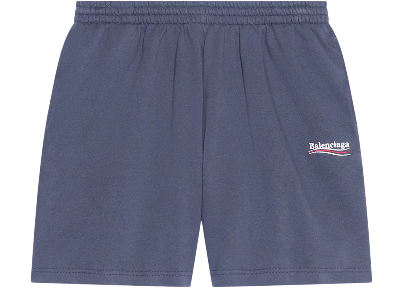 Balenciaga Political Campaign Large Fit Sweat Shorts Dark Grey/White