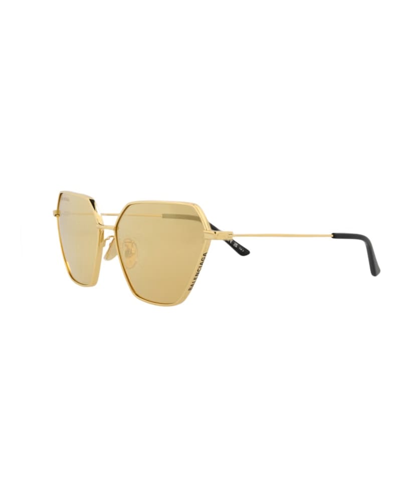 Balenciaga Cat Eye-Frame Metal Sunglasses Gold/Gold/Yellow (BB0194S-30011962-002)