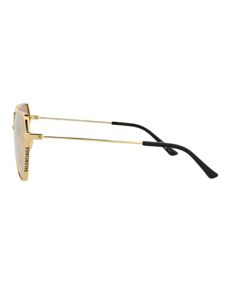 Balenciaga Cat Eye-Frame Metal Sunglasses Gold/Gold/Yellow (BB0194S-30011962-002)