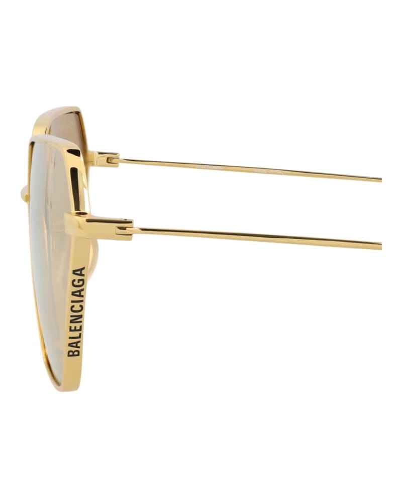 Balenciaga Cat Eye-Frame Metal Sunglasses Gold/Gold/Yellow (BB0194S-30011962-002)