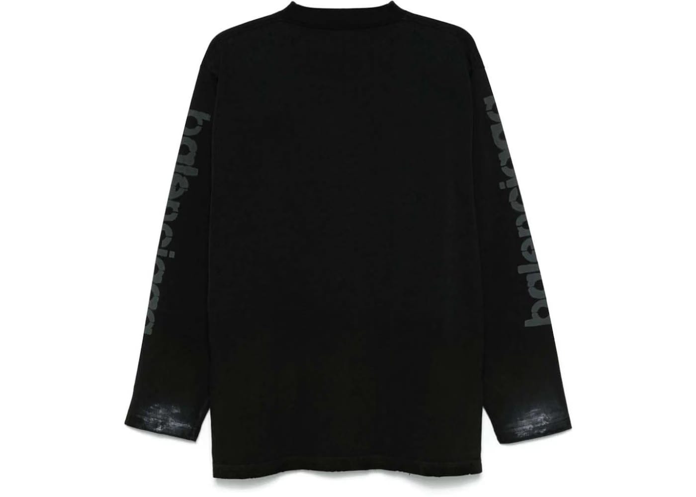 Balenciaga 3B Stencil Vintage Jersey T-Shirt Faded Black
