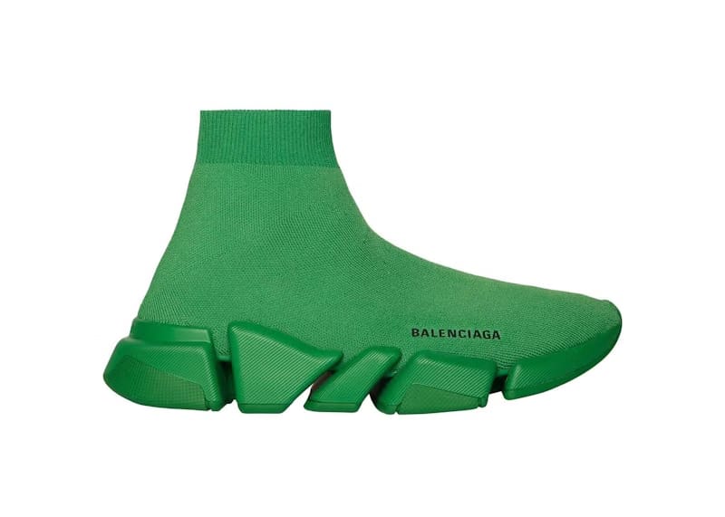 Balenciaga Speed 2.0 Monochrome Recycled Knit Green