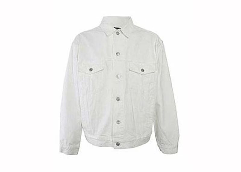 Balenciaga Backlogo Denim Jacket White/Black