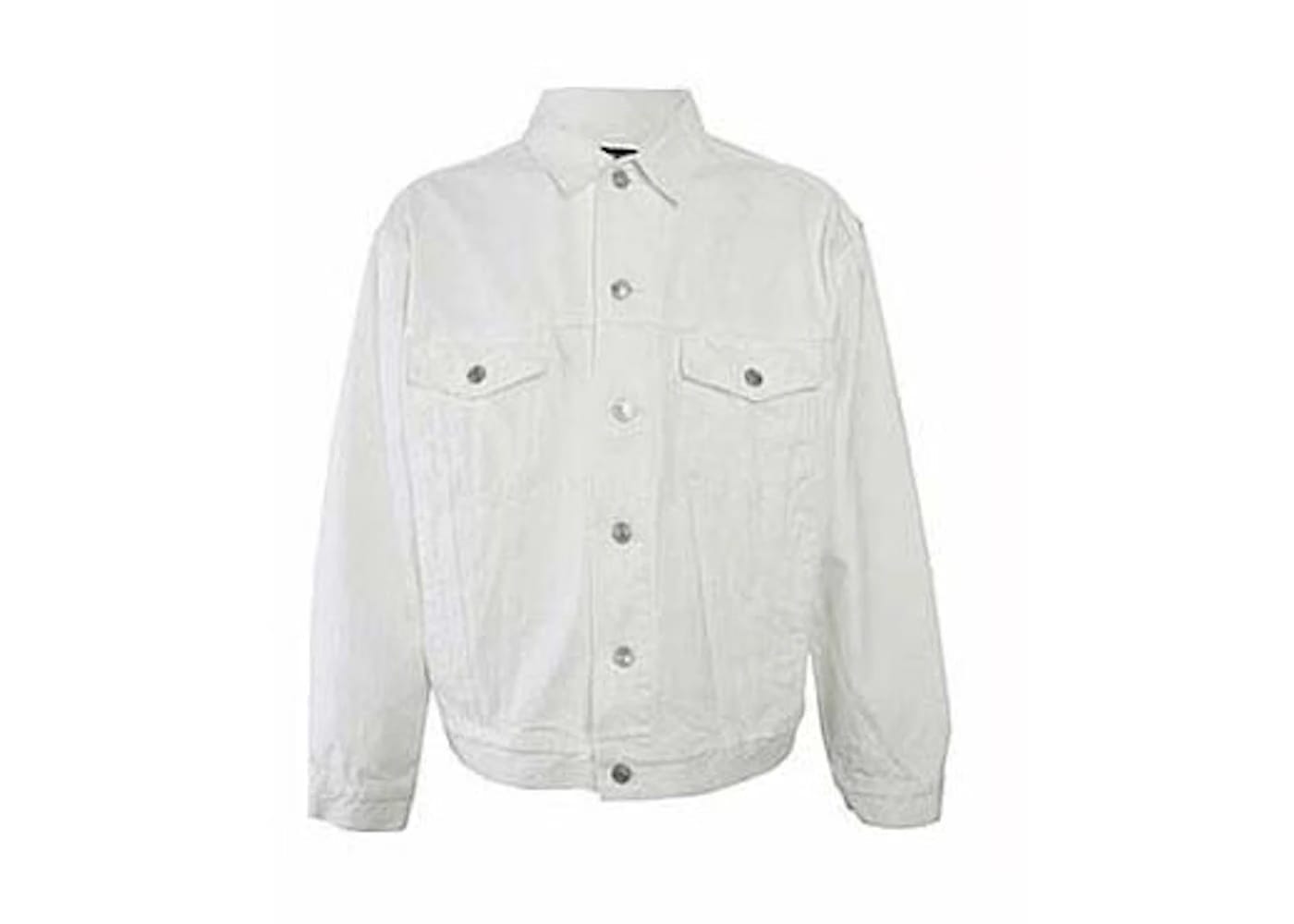 Balenciaga Backlogo Denim Jacket White/Black