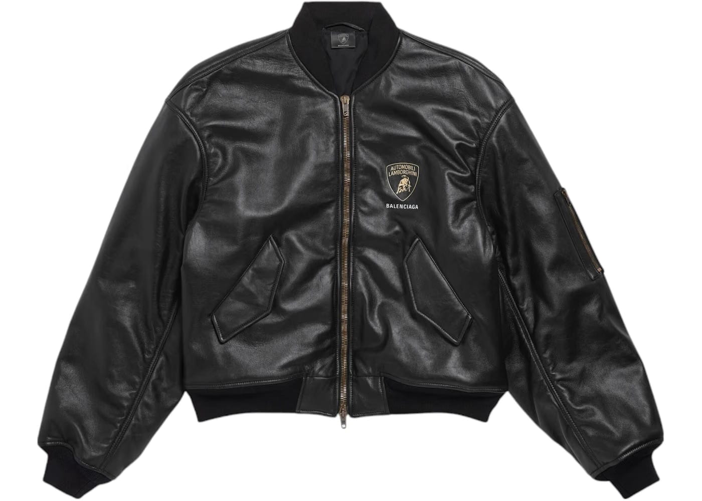 Balenciaga Automobil Lamborghini Oversized Bomber Jacket Black