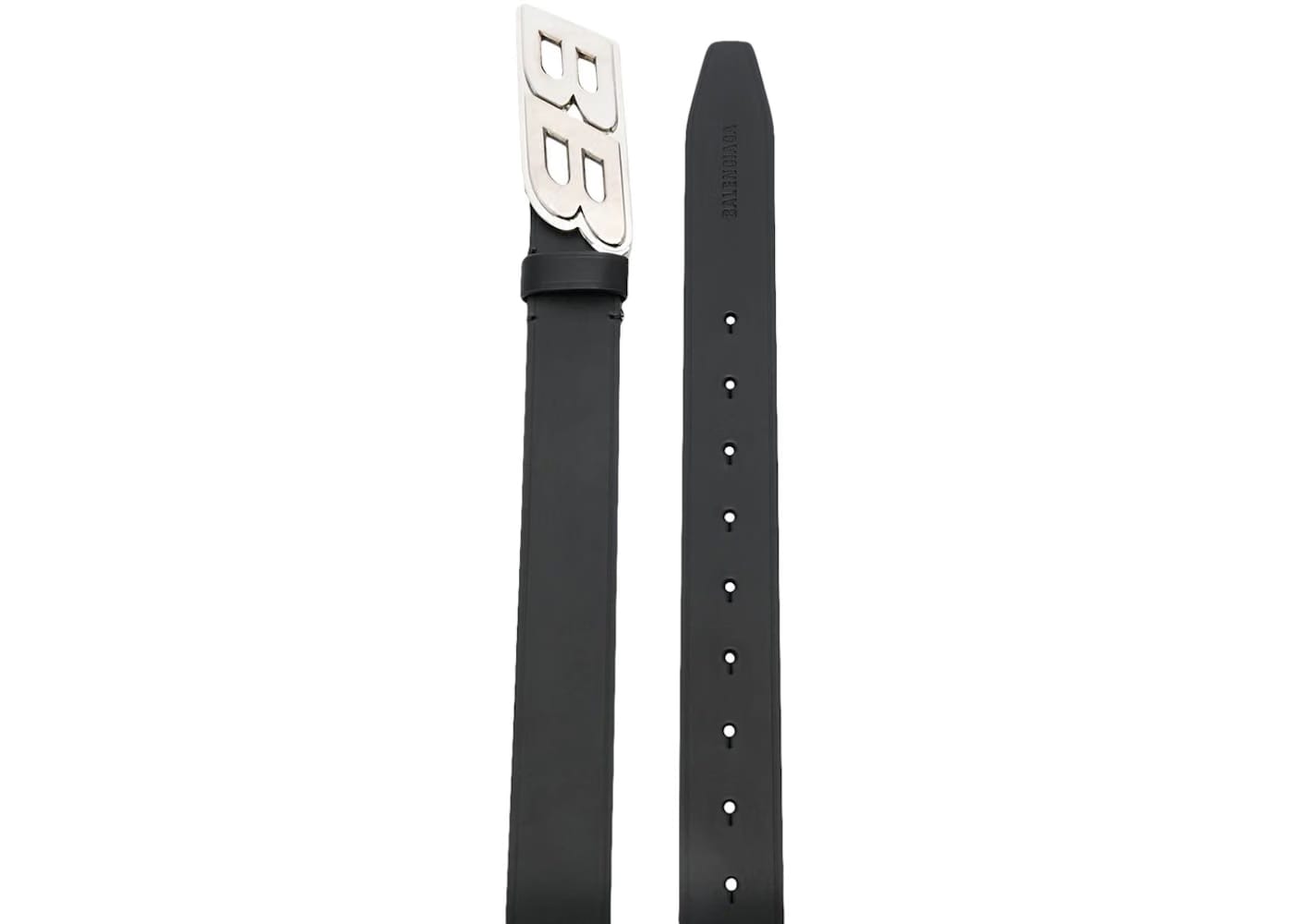 Balenciaga BB Logo Buckle Belt Black/Silver-tone