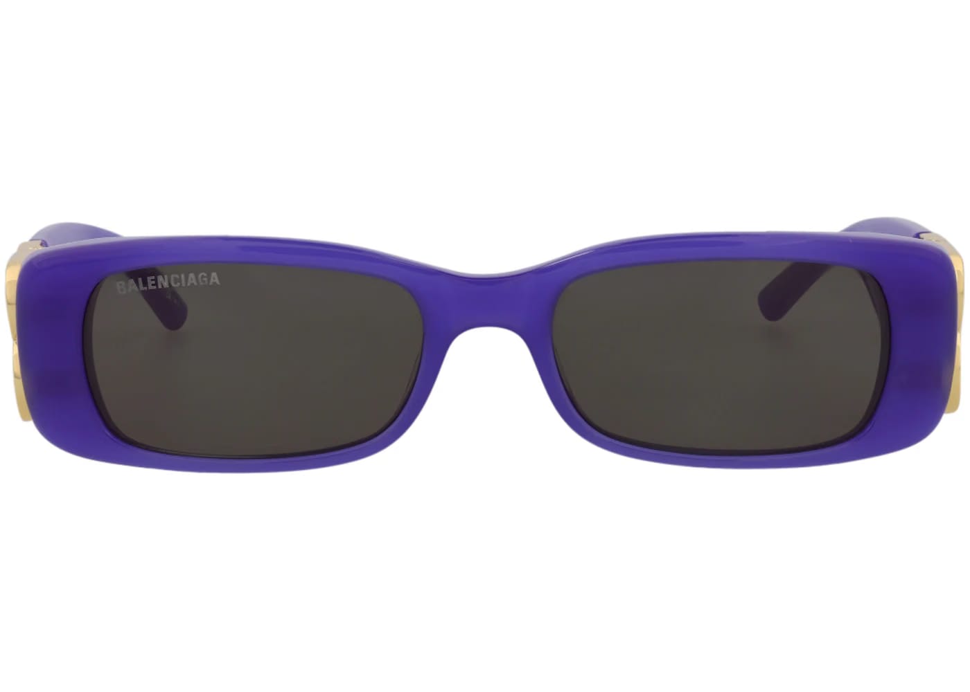 Balenciaga Square Rectangle Sunglasses Violet/Gold/Grey (BB0096S-30008871-004)