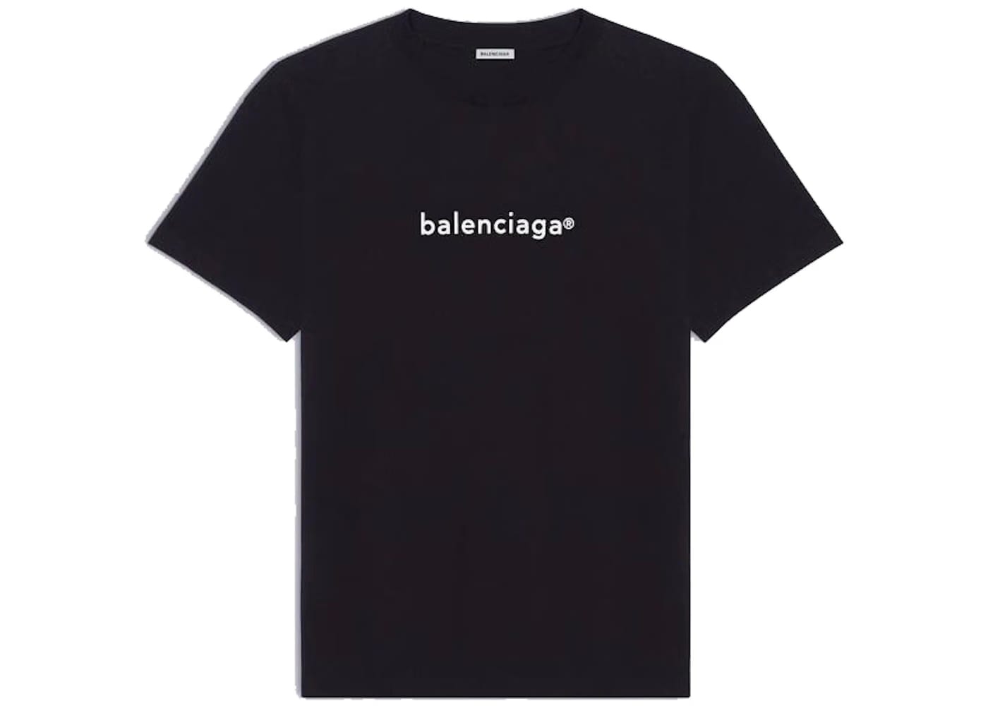 Balenciaga Mens New Copyright Medium Fit T-Shirt Black