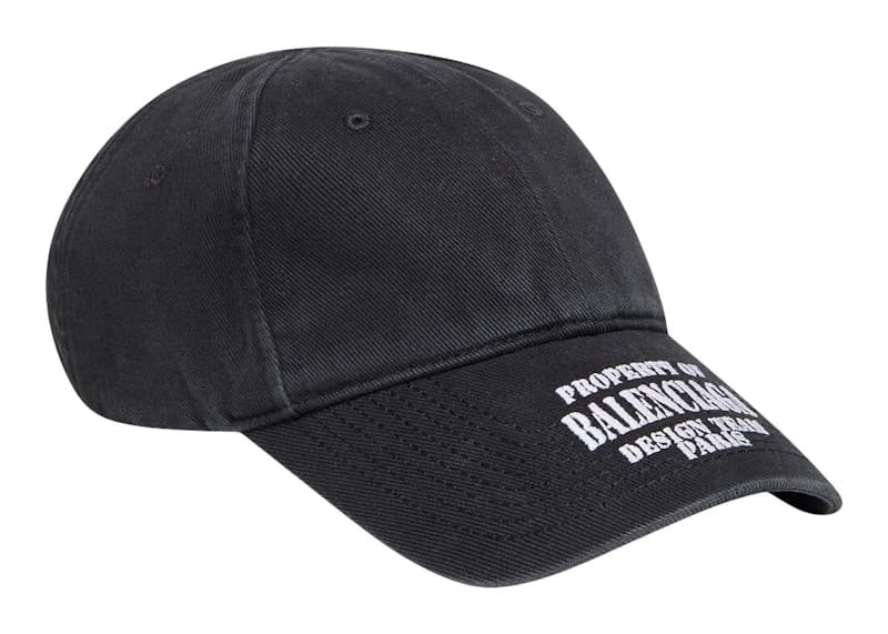 Balenciaga Property Strapback Cap Black/White
