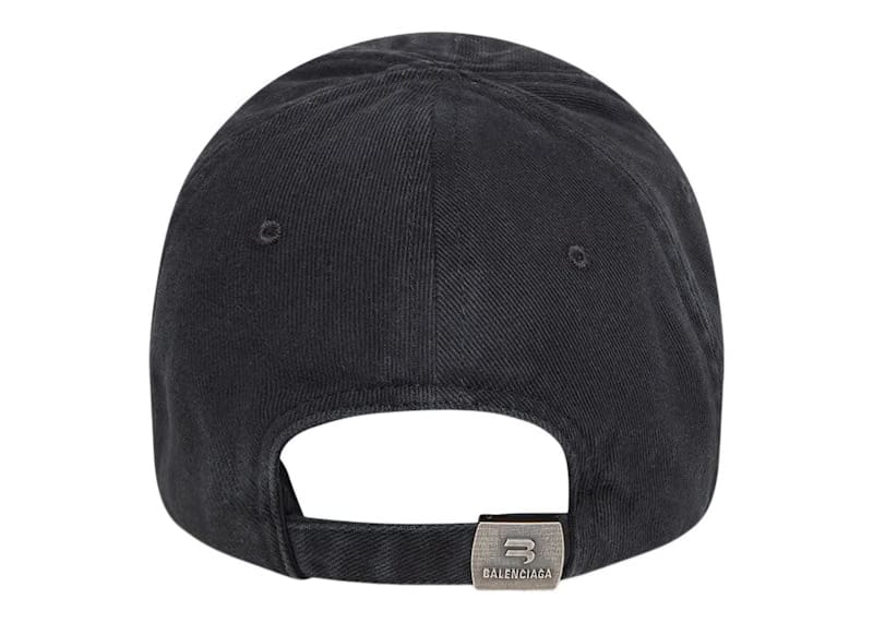 Balenciaga Property Strapback Cap Black/White