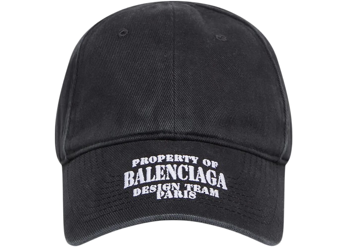 Balenciaga Property Strapback Cap Black/White