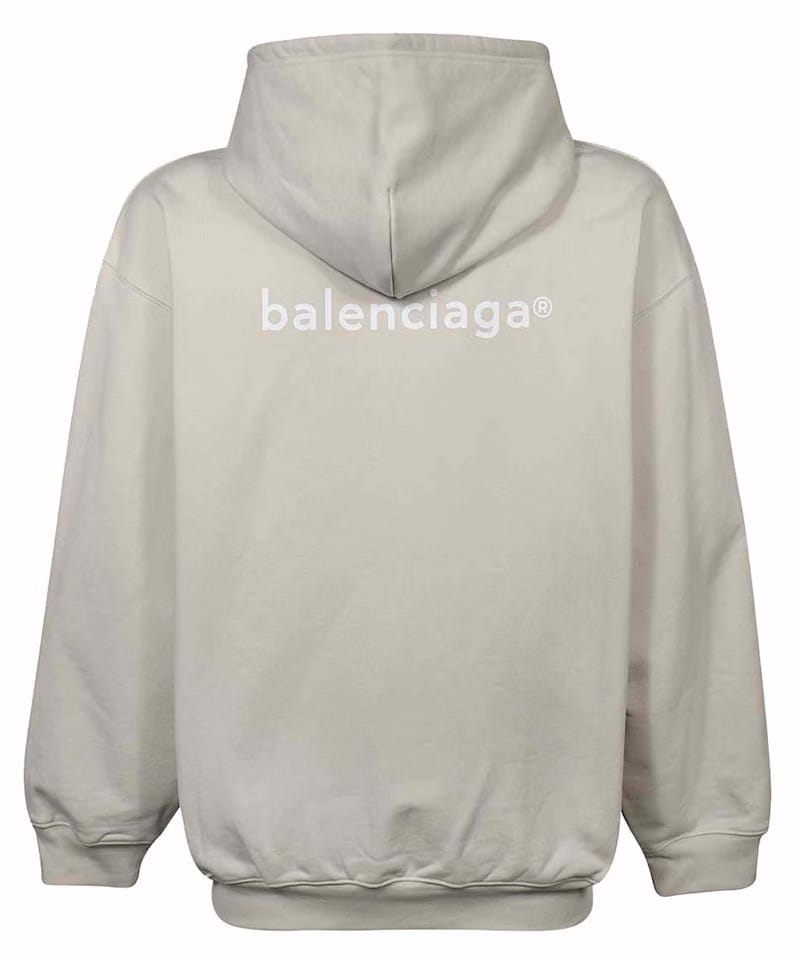 Balenciaga Medium Fit Zip Hoodie Light Beige