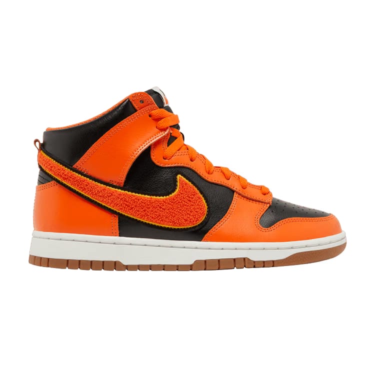 Nike Dunk High Chenille Swoosh Safety Orange