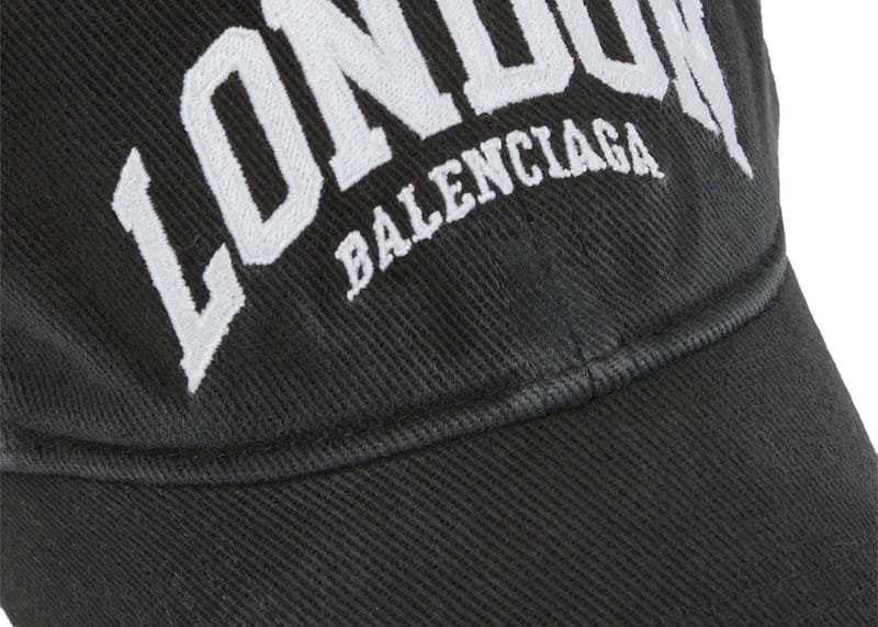 Balenciaga Cities London Cap Faded Black