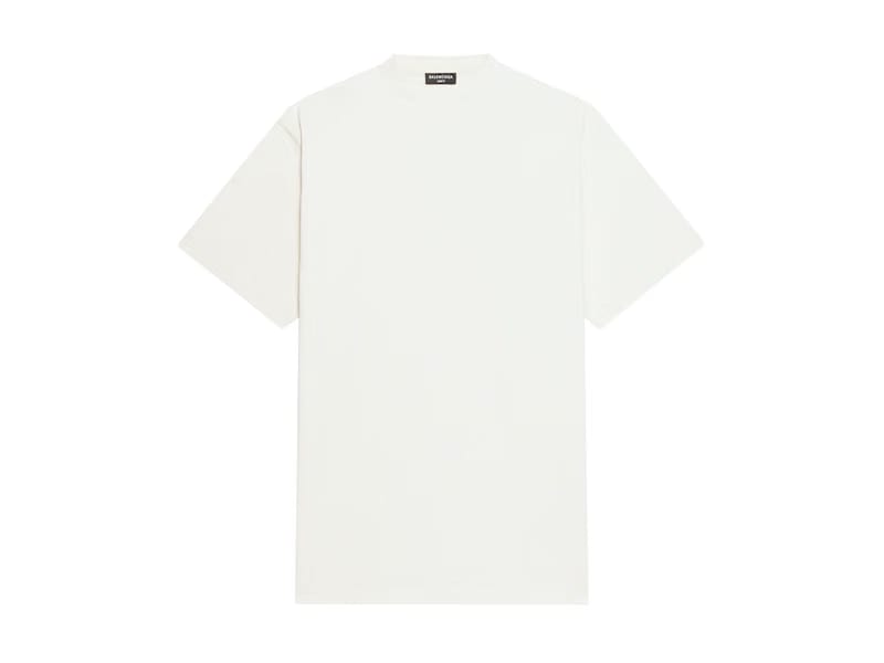Balenciaga Back Hem Long Boxy Fit T-Shirt White