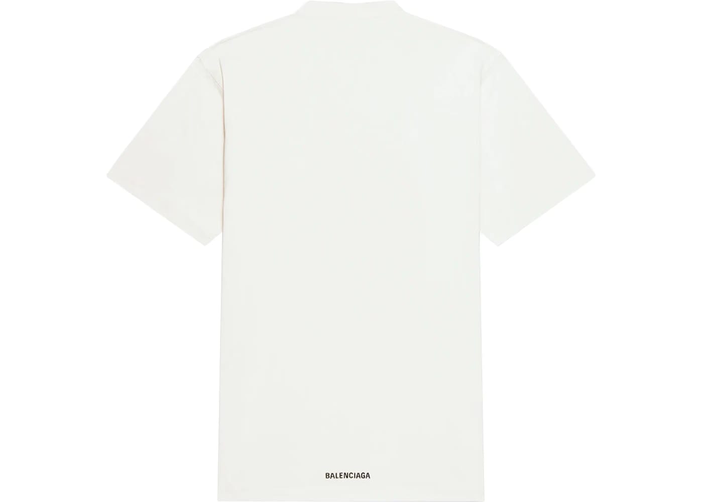 Balenciaga Back Hem Long Boxy Fit T-Shirt White