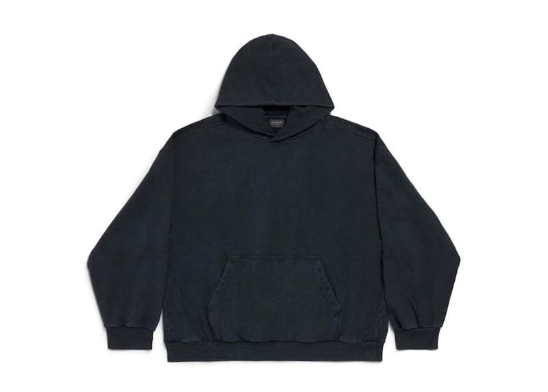 Balenciaga Political Stencil Oversized Hoodie Black/White