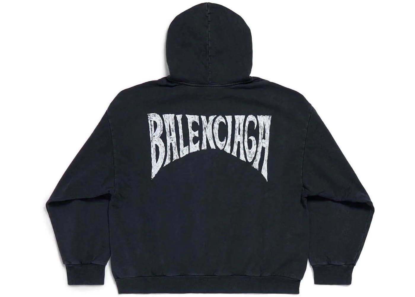 Balenciaga Political Stencil Oversized Hoodie Black/White
