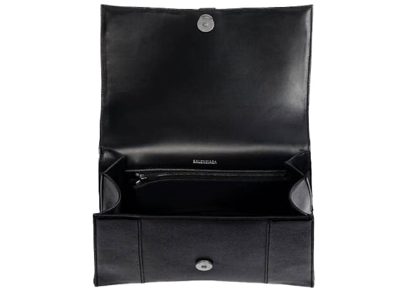 Balenciaga Hourglass Top Handle Bag Medium Black